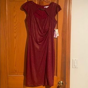 NEW! Maroon and gold mini dress.